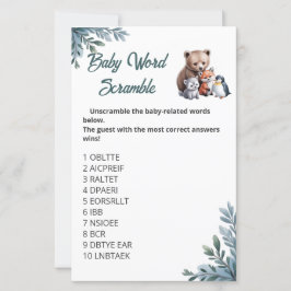 Raten Sie mal die Baby Words - Snowy Baby Shower G