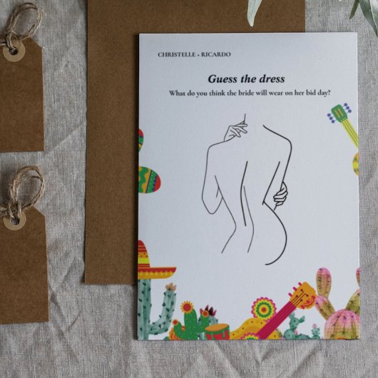 Raten Sie mal die Brautparty-Spielkarte für Brautk Einladung