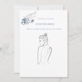 Raten Sie mal die Brautparty-Spielkarte für Brautk Einladung (Vorderseite)