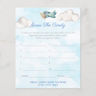 Raten Sie mal die Candy Game Card Travel Theme Bab Flyer