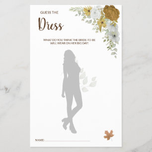 Raten Sie mal die Dress Boho Autumn BridalShower G Flyer