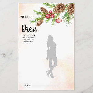 Raten Sie mal die Dress Christmas Brautparty Game  Flyer
