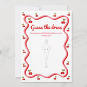 Raten Sie mal die Dress Retro Cherry Bridal Game K Einladung (Vorderseite)