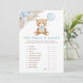 Raten Sie mal die passende Baby Shower Game Card Einladung (Stehend Vorderseite)