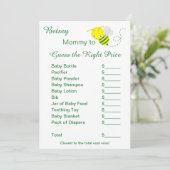 Raten Sie mal die richtigen Baby Duschspielkarten. Einladung (Stehend Vorderseite)