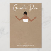Raten Sie mal die Spielkarte für das Kleid-Brautpa Einladung (Vorderseite)