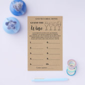 Raten Sie mal, die Wine Rustic Brautparty Game Car Flyer (Einzeln)