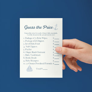 Raten Sie mal, was das Price Baby Shower Game Naut Flyer