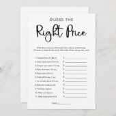 Raten Sie mal, was das richtige Baby Duschspiel is Einladung (Vorne/Hinten)