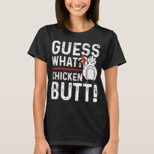 Raten Sie mal, was das weiße Design des Hühnchen-H T-Shirt