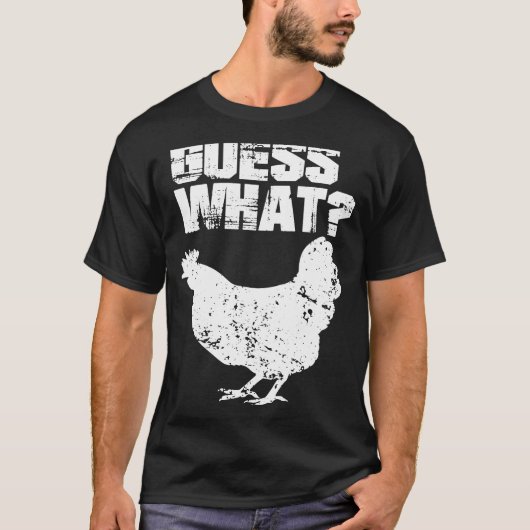 Raten Sie mal, was das weiße Design des Hühnchen-H T-Shirt (Vorderseite)