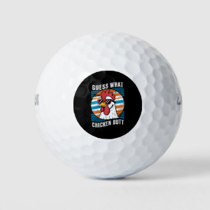 Raten Sie mal, was Hühnchen Hintern Funny Chicken  Golfball