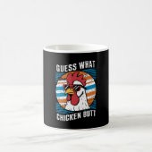 Raten Sie mal, was Hühnchen Hintern Funny Chicken  Kaffeetasse (Mittel)