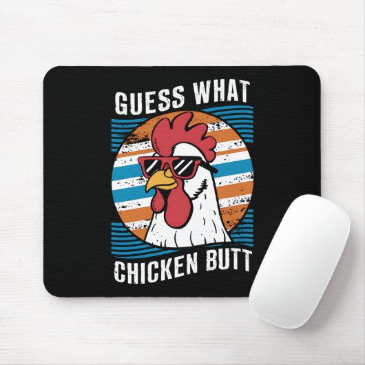 Raten Sie mal, was Hühnchen Hintern Funny Chicken  Mousepad (Mit Mouse)