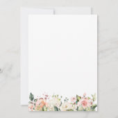 Raten Sie mal, wer Baby Shower Game Blumengrün Einladung (Rückseite)