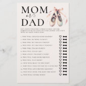 Raten Sie mal, wer Baby Shower Game Pink Ballerina Flyer (Vorne)