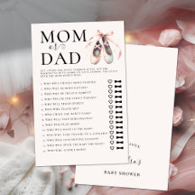 Raten Sie mal, wer Baby Shower Game Pink Ballerina