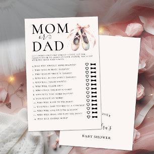 Raten Sie mal, wer Baby Shower Game Pink Ballerina Flyer