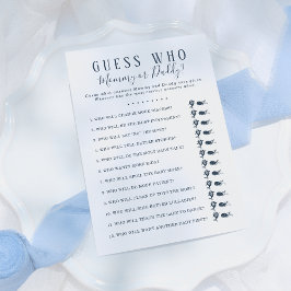 Raten Sie mal, wer Baby Showspiel | Nautical Whale Einladung