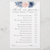 Raten Sie mal, wer Bridge oder Groom - Dusty Blue (Vorderseite)