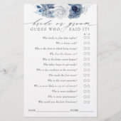 Raten Sie mal, wer Bridge oder Groom - Dusty Blue (Vorderseite)