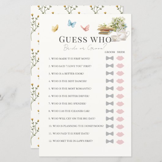 Raten Sie mal, wer das Brautparty "Bräune" oder "G (Vorne/Hinten)