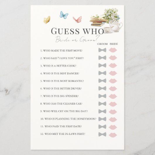 Raten Sie mal, wer das Brautparty "Bräune" oder "G (Vorderseite)