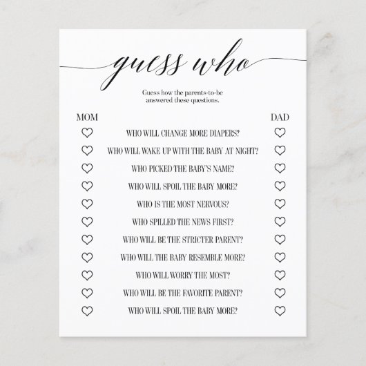 Raten Sie mal, wer das Duschspiel Minimalistisch h (Vorderseite)