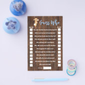 Raten Sie mal, wer die kleine Cowboy-Baby-Duschkar Flyer (Einzeln)