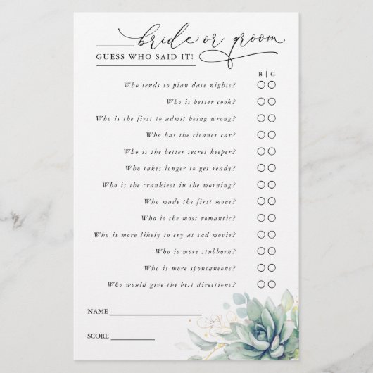 Raten Sie mal, wer eine Bräune oder einen Bräutiga (Vorderseite)