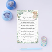 Raten Sie mal, wer Grün trägt Baby Shower Game Car Flyer (Einzeln)