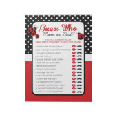 Raten Sie mal, wer Ladybug Baby Shower Game Pack Notizblock (Rotiert)