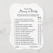 Raten Sie mal, wer Mama oder Daddy Game Baby Showe Einladung (Vorne/Hinten)