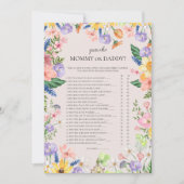 Raten Sie mal, wer Mama oder Daddy Game Baby Showe Einladung (Vorderseite)