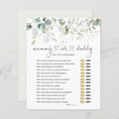 Raten Sie mal, wer Mama oder Papa Baby Duschspielg (Vorne/Hinten)