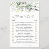 Raten Sie mal, wer Mama oder Papa Baby Duschspielg Flyer (Vorne)