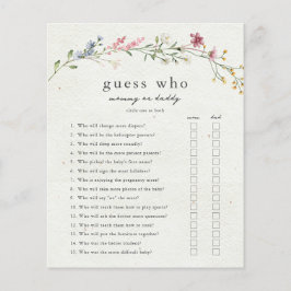 Raten Sie mal, wer Mama oder Papa Baby Shower Game