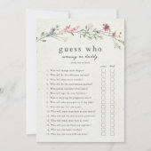 Raten Sie mal, wer Mama oder Papa Baby Shower Game Einladung (Vorderseite)