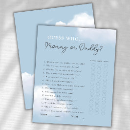 Raten Sie mal, wer Mama oder Papa Boy Baby Shower