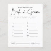 Raten Sie mal, wie alt | Brautparty Game (Vorderseite)