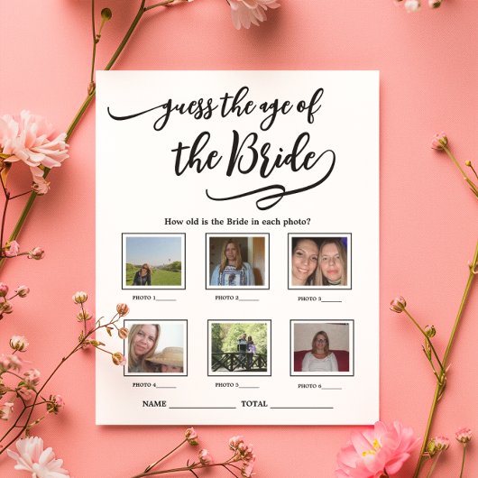 Raten Sie mal, wie alt das Bride Brautparty Game i