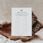 Raten Sie mal, wie das Age Baby Shower Game Begleitkarte