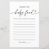 Raten Sie mal, wie das Baby Food Game-Schild steht (Vorderseite)