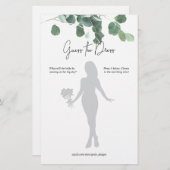 Raten Sie mal, wie das Dress Brautparty Eukalyptus (Vorne/Hinten)