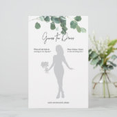 Raten Sie mal, wie das Dress Brautparty Eukalyptus (Stehend Vorderseite)