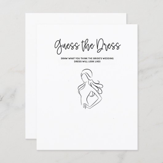 Raten Sie mal, wie das Dress Brautparty-Spiel läuf (Vorne/Hinten)