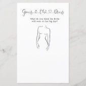 Raten Sie mal, wie das Dress-Brautparty-Spiel läuf (Vorderseite)