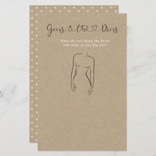 Raten Sie mal, wie das Dress-Brautparty-Spiel läuf (Vorne/Hinten)
