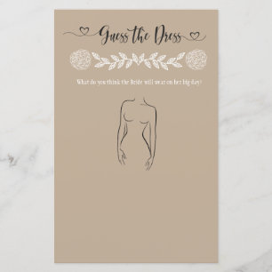 Raten Sie mal, wie das Dress-Brautparty-Spiel läuf