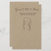 Raten Sie mal, wie das Dress-Brautparty-Spiel läuf Briefpapier (Vorne/Hinten)